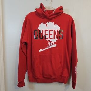 The Heights Society Queens NYC Red Hoodie Size Adult Small